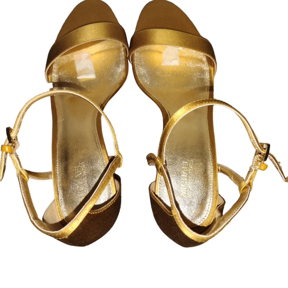 Michael Kors Womens Antonia Strappy Dress Sandals, GOLD, Size 10